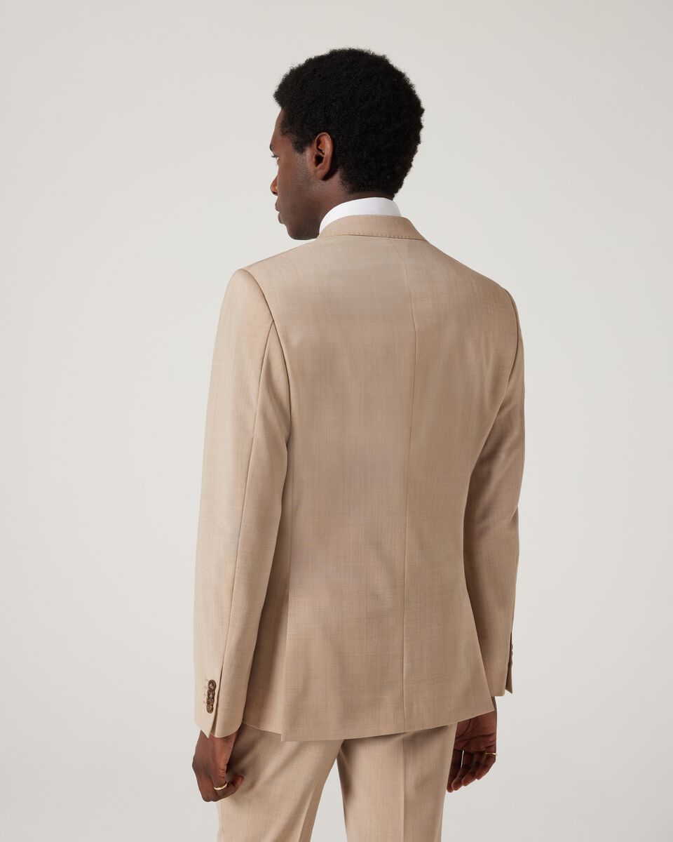 Slim Stretch Wool Blend Tailored Jacket, Light Tan, hi-res